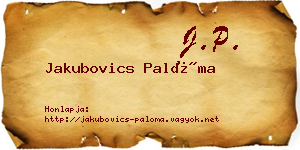 Jakubovics Palóma névjegykártya